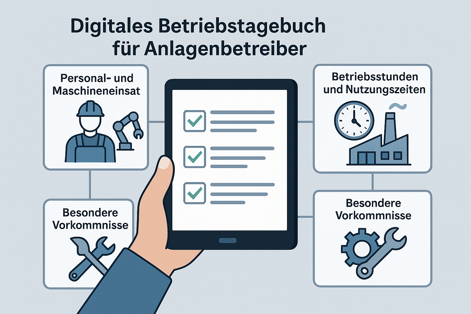 Typische Inhalte eines digitalen Betriebstagebuches
